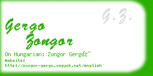 gergo zongor business card